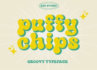 Puffy Chips – Retro Typeface Font preview image 1
