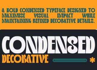 Qeiko–Bold Condensed Decorative Font preview image 1