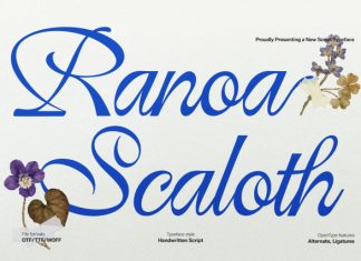Ranoa Scaloth Handwritten Script Font preview image 1