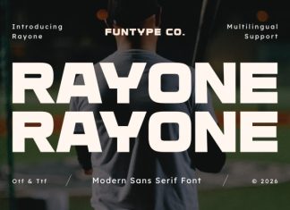 Rayone – Modern Sports Sans Serif Font preview image 1