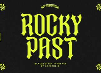 Rocky Past – Blackletter Font preview image 1