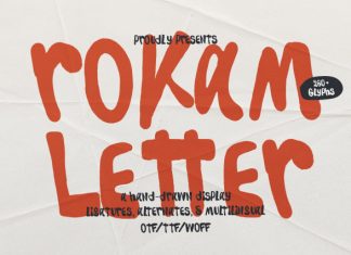 Rokam Letter Hand Drawn Display Font preview image 1