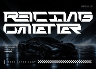 Rose Space – Futuristic Font preview image 2