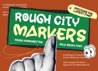 Rough City Markers – Bold Brush Font preview image 1