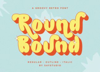 Round Bound – Groovy Retro Font preview image 1