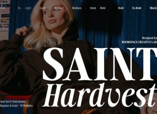 Saint Hardvest – High Contrast Editorial Serif Font preview image 1