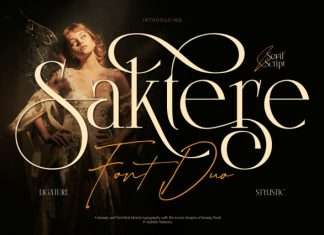 Saktere – Elegant Serif and Script Font preview image 1