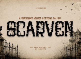 Scarven – Distressed Horror Lettering Font preview image 1