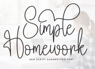 Simple Homework Font preview image 1