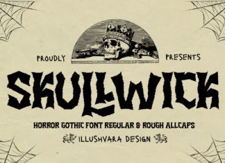 Skullwick – Horror Gothic Halloween Font preview image 1
