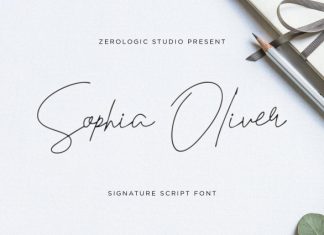 SophiaOliver Signature Typeface Font preview image 1