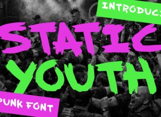 Static Youth Punk Font preview image 1