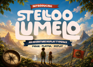 Stelloo Lumelo – Movie Playful Display Font preview image 1