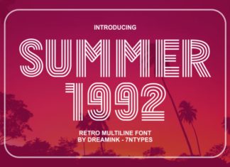 Summer 1992 Font preview image 1