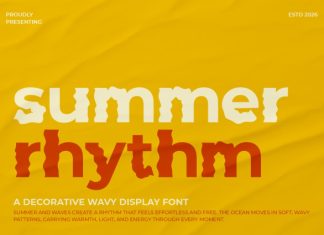 Summer Rhythm Decorative Wavy Font preview image 1