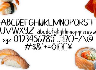 Sushi Menu Handwritten Font preview image 3