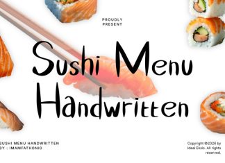 Sushi Menu Handwritten Font preview image 1