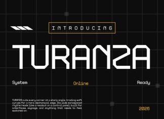TURANZA Display Font preview image 1