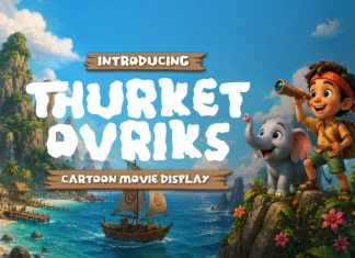Thurket Ovriks – Movie Cartoon Font preview image 1