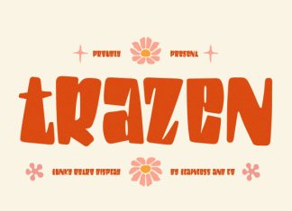 Trazen – Funky Retro Display Font preview image 1