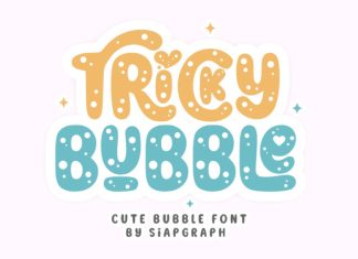 Tricky Bubble – Cute Bubble Font preview image 1