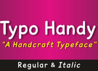 Typo Handy Font preview image 1