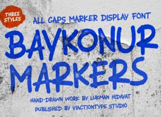 VT Baykonur – Markers Font preview image 1