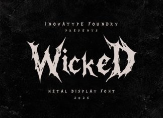WICKED — Black Metal Display Typeface Font preview image 1