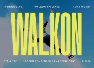 Walkon – Modern Condensed Sans Serif Font preview image 1