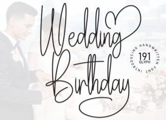 Wedding Birthday Font preview image 1