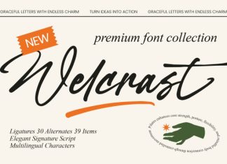 Welcrast – Elegant Signature Script Font preview image 1