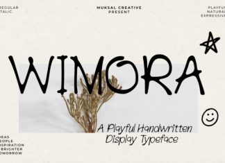 Wimora — Playful Handwritten Typeface Font preview image 1