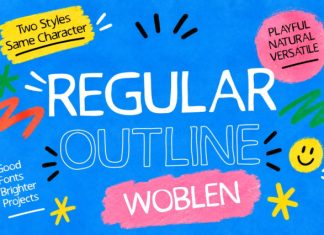 Woblen – Playful Hand Drawn Font preview image 2