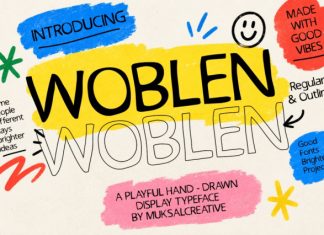 Woblen – Playful Hand Drawn Font preview image 1