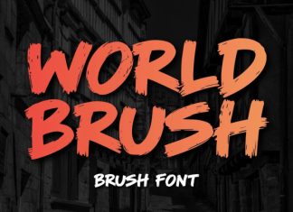 World Brush Font preview image 1