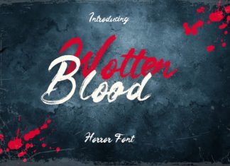 Wotten Blood – Horror Brush Font preview image 1