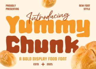 Yummy Chunk Food Display Font preview image 1