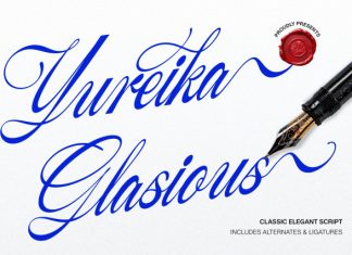 Yureika Glasious Classic Elegant Script Font preview image 1