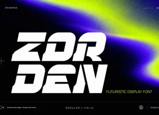 Zorden Futuristic Display Font preview image 1