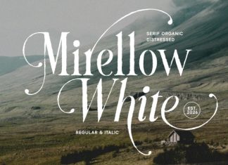Mirellow White Font preview image 1
