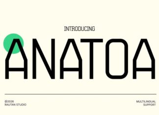 ANATOA – Modern Urbanist Display Font preview image 1