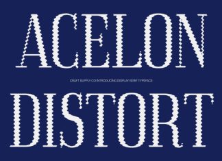 Acelon Distort Font preview image 1