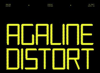 Agaline Distort Font preview image 1