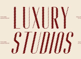 Aguero Sans Distort Font preview image 3