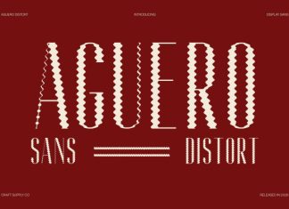 Aguero Sans Distort Font preview image 1