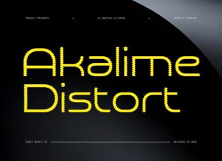 Akalime Distort Font preview image 1