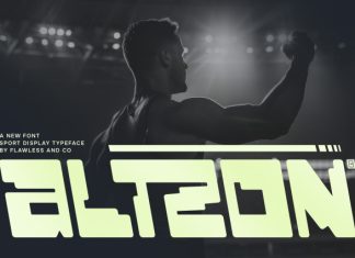 Altzon – Sport Display Font preview image 1