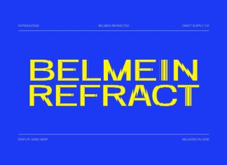Belmein Refracted Font preview image 1