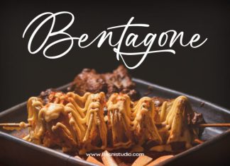 Bentagone Handwritten Font preview image 2