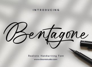 Bentagone Handwritten Font preview image 1